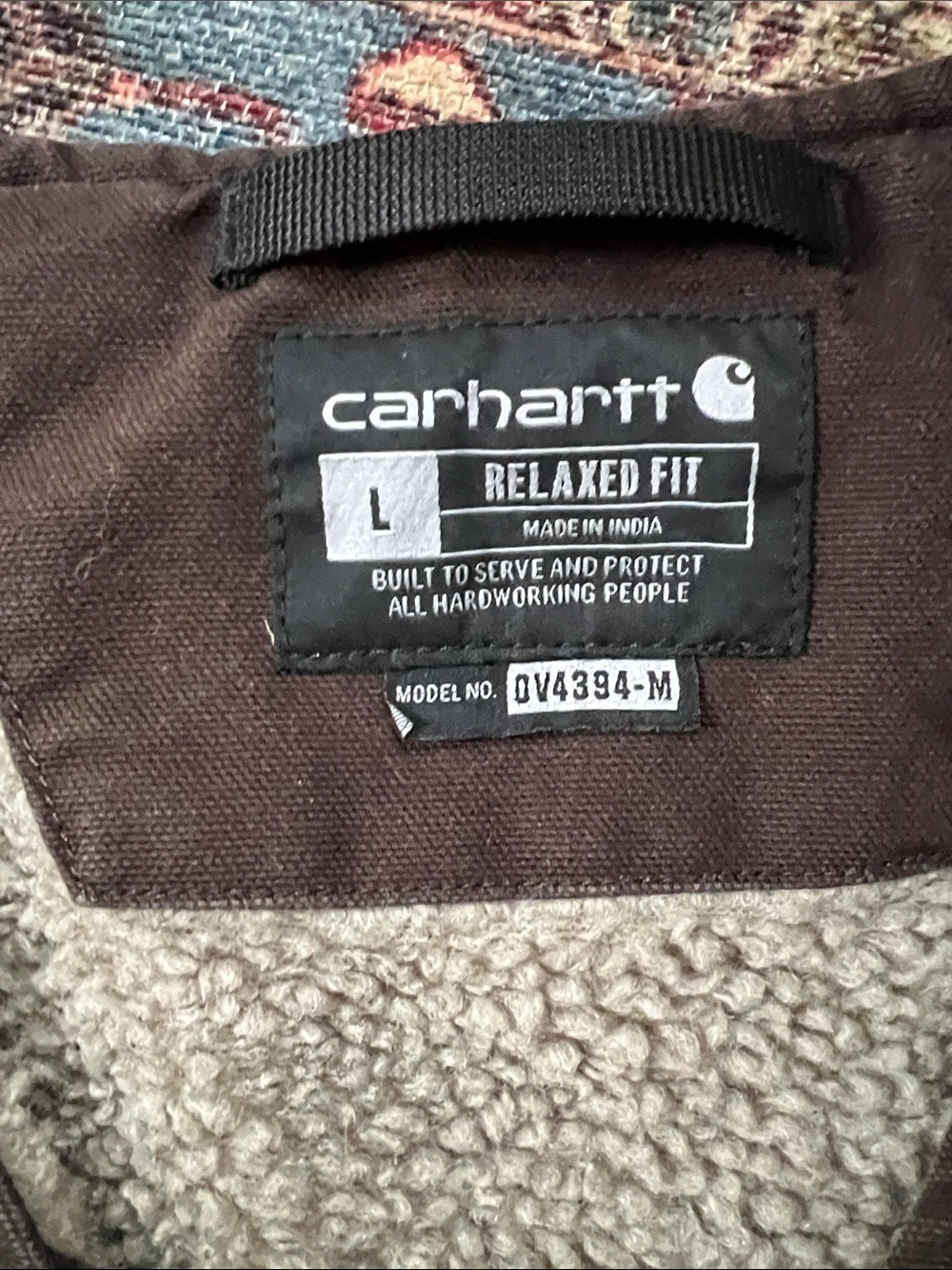 Carhartt Men’s Relaxed Fit Washed Duck Sherpa Lined Vest SZ L - Picture 2 of 7